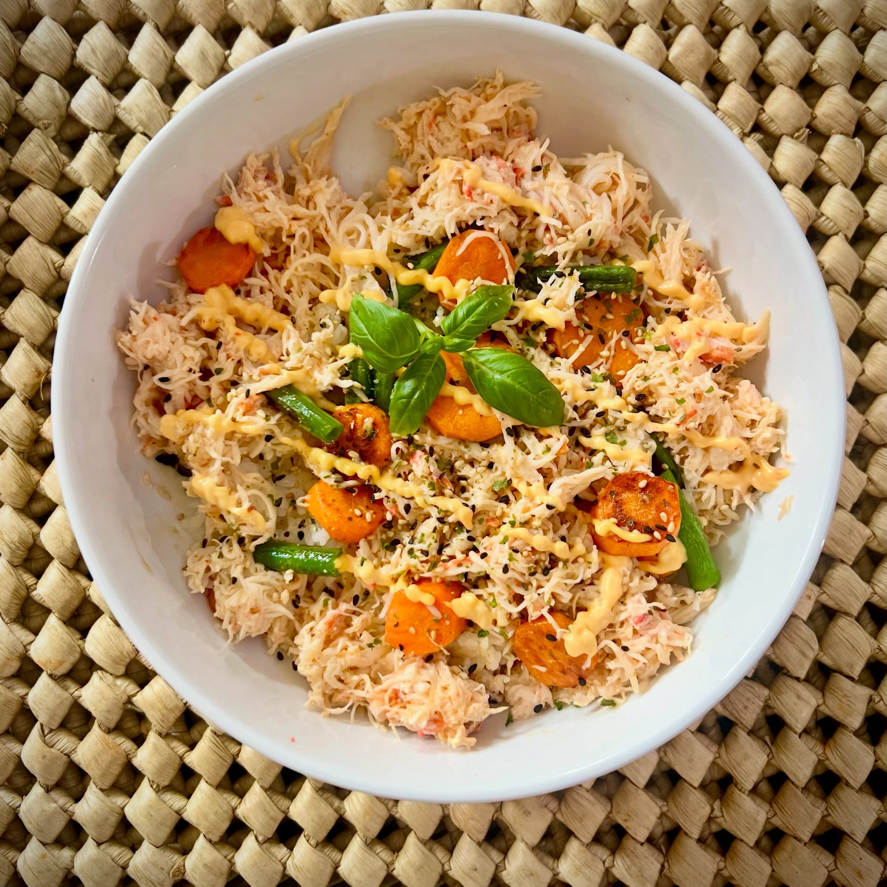 Easy Crab Bowl with Rice & Veggies