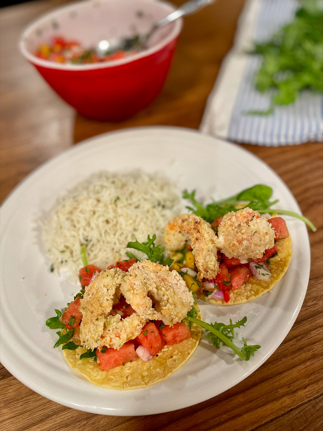 Coconut Crusted Shrimp Tacos